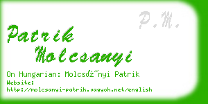 patrik molcsanyi business card